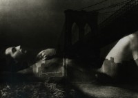 Edmunde Teske, Jeffrey Harris composite with Brooklyn Bridge, 1976