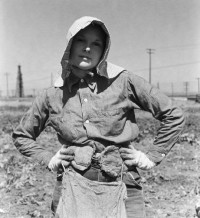 Rondal Partridge, Potato Field Madonna, Kern County, California, 1940