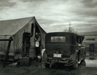 Horace Bristol, Car and Tent with Stove, 1938