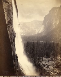 Isaiah W. Taber, The Lower Yosemite Fall 487 Feet And Mt. Starr King, 5,080 Feet, Yosemite Valley, California, 1880's