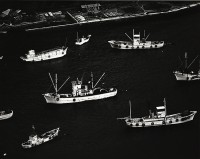 Brett Weston, Untitled (Boats in the Harbor). Japan, 1970