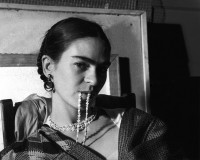 Frida Biting her Necklace, New Worker's School, New York, 1933