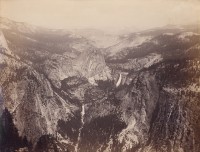 Isaiah W. Taber, Vernal & Nevada Falls from Washburn Point, Yosemite Valley, California, 1887