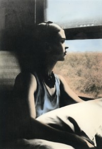 Frida on the Train on Route to Mexico, 1937