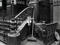 Stairway With Broom, New York, 1945