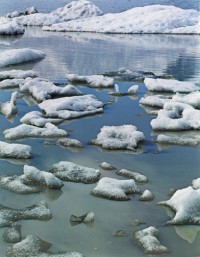 Ice in Glacial Lake, Fjnllsarlon South Coast, 1972