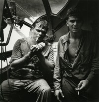 Rescued Airman Smoking Aboard PBY, 1944