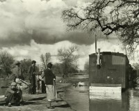 Horace Bristol - Watching the Flood Waters Rise (Over Box Cars), 1938