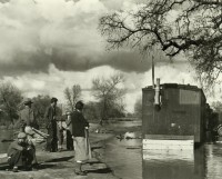 Horace Bristol - Watching the Flood Waters Rise (Over Box Cars), 1938