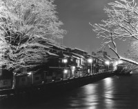 Kiichi Asano - Miyagawa-cho Neighborhood and Canal in the Snow, Japan, 1961