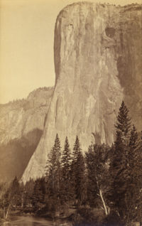 Isaiah W. Taber, attributed to Carleton Watkins, El Capitan, 3300 ft., Yosemite, California, c. 1880