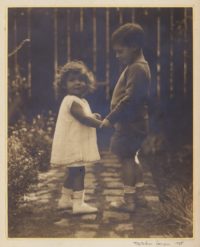 Dorothea Lange, Portrait of a Young Boy and Girl in the Garden, 1929