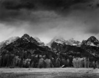 Alan Ross, Cabin, Grand Tetons, Wyoming, 1975, 10" x 7-7/8"