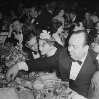 Peter Stackpole, Alfred Hitchock at the Oscars, with David O. Selznick and Joan Fontaine, c1941