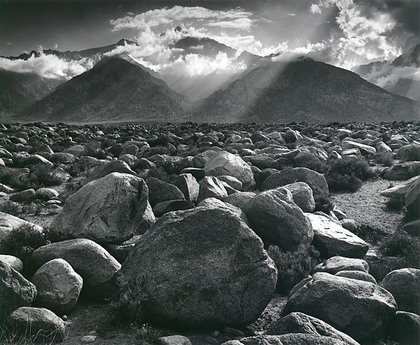 Ansel Adams, Mount Williamson Sierra Nevada from Manzanar, California 1944