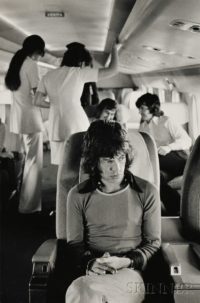Mick Jagger on Airplane, 197
