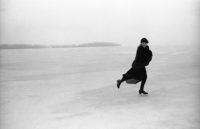 Joel Bernstein, Joni Mitchel Skating on Lake Mendota, Madison, WI, March 1976