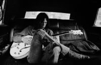 Neil Young in Limo with Gretsch White Falcon, 1970