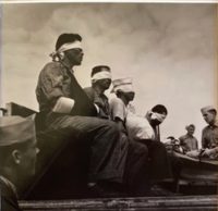 Japanese Prisoners Blindfolded on Deck of Submarine, 1944