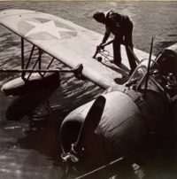 Topping off Gas in Patrol Plane (Aleutians), 1943