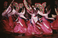 Don Farber, Dancers, Buddha's Birthday, Seoul, South Korea, 1990