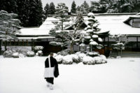 Don Farber, Monk In Snow, Takamoru-In Temple, Koyasan, Japan, 1989